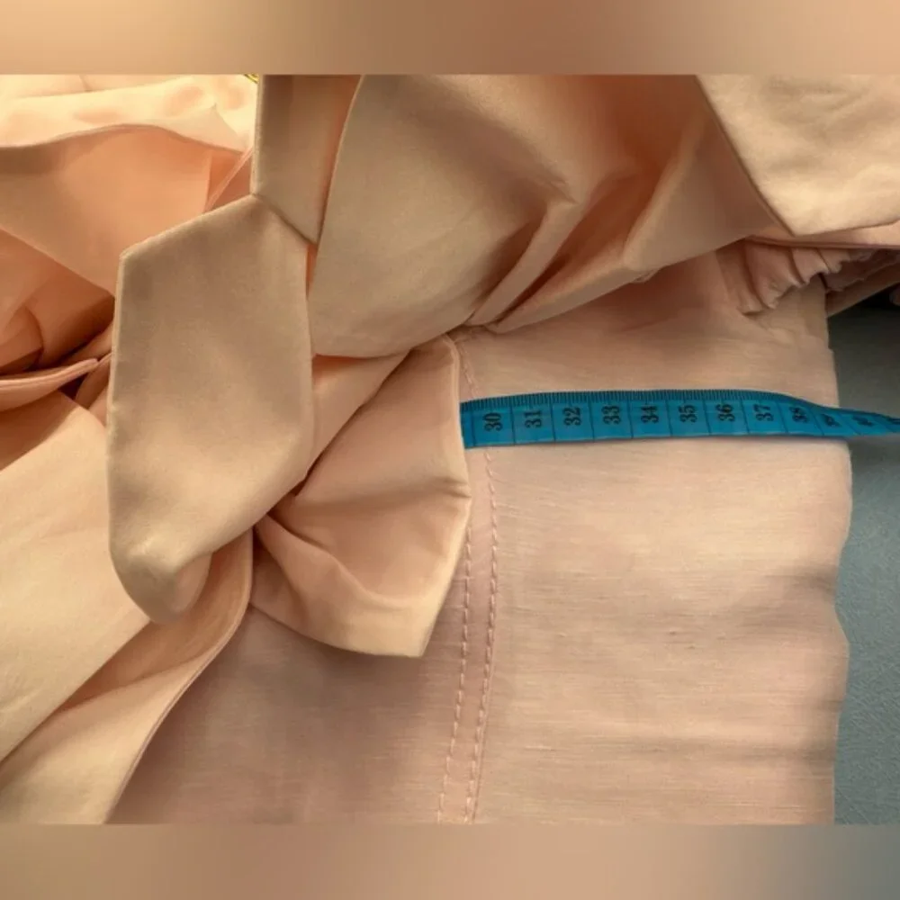 🆕 AJE 🧿 NWOT Etta Off Shoulder Linen Midi Dress, Pastel Pink - Sz AU 8 / Small - Picture 15 of 16